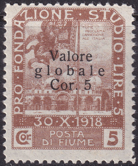 Fiume 1919 Sc 84 MNH** first overprint