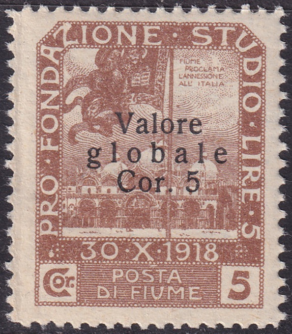 Fiume 1919 Sc 84 MNH** first overprint