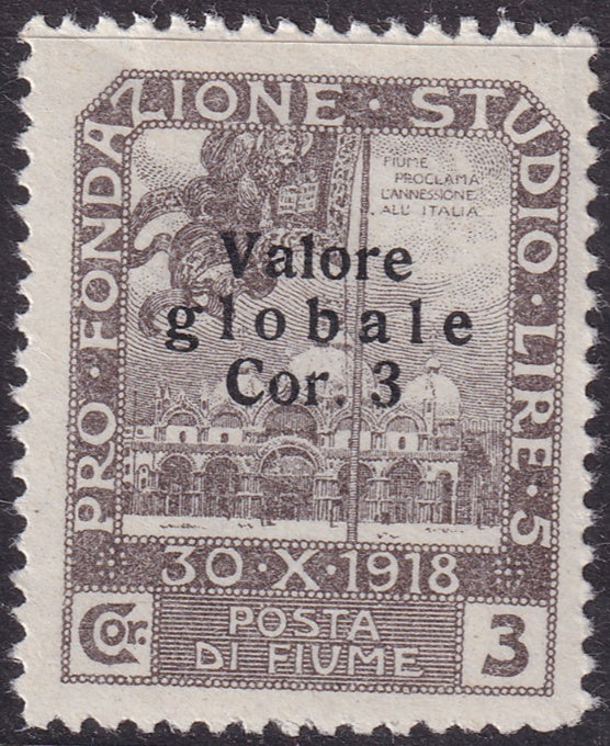 Fiume 1920 Sc 83A MLH* second overprint