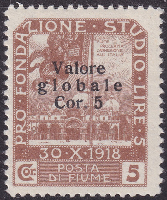 Fiume 1920 Sc 84A MLH* second overprint