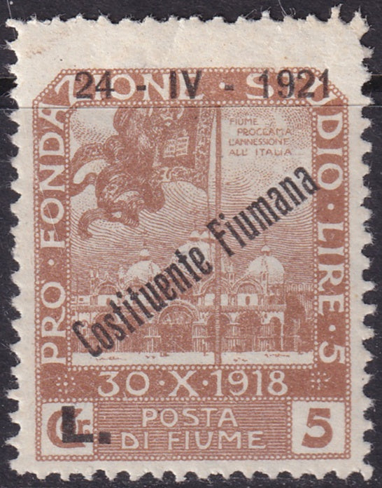 Fiume 1921 Sc 159 MH* couple tiny thins