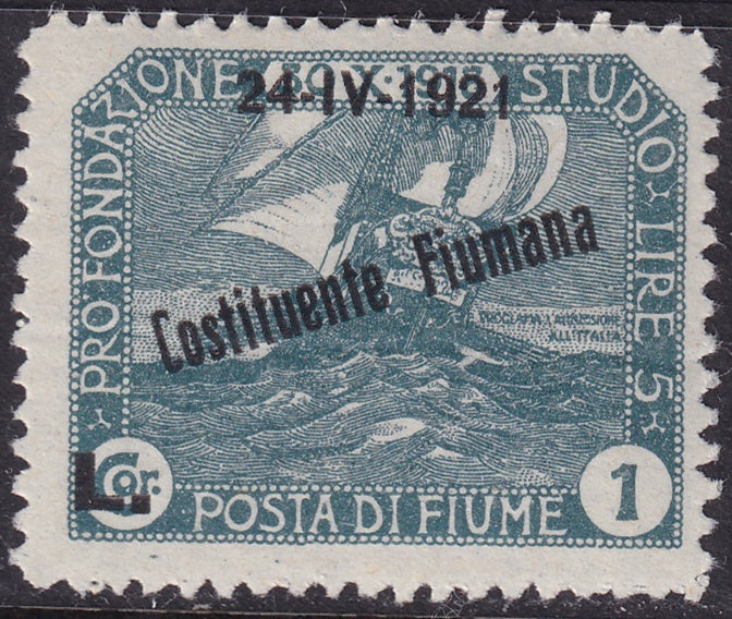 Fiume 1921 Sc 156 MH* light horizontal crease