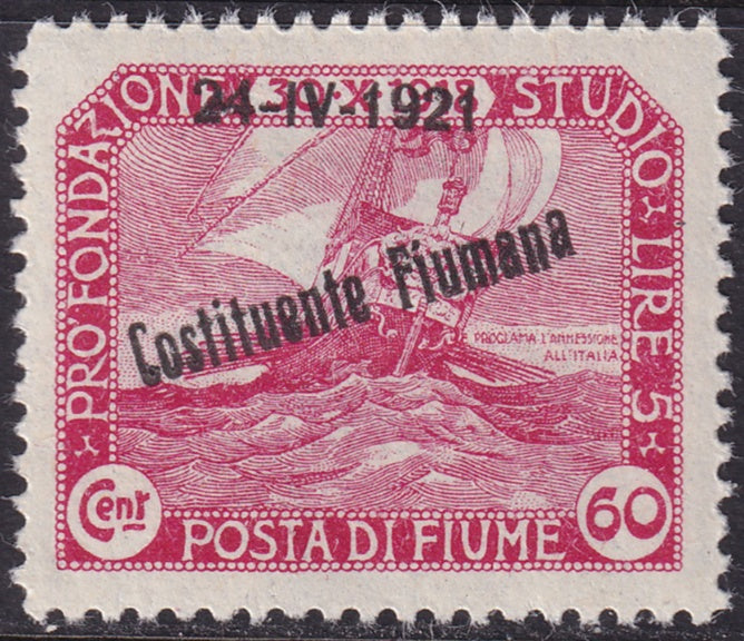 Fiume 1921 Sc 154 MH* shifted "a" variety