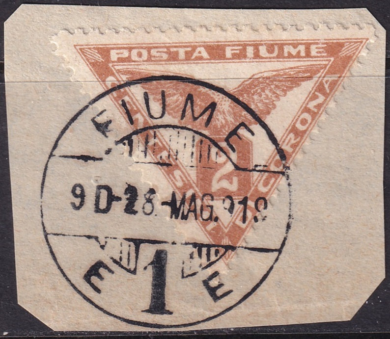 Fiume 1919 Sc P2 newspaper used on piece