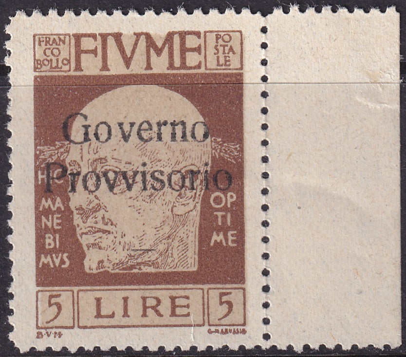 Fiume 1921 Sc 146 margin single MLH*