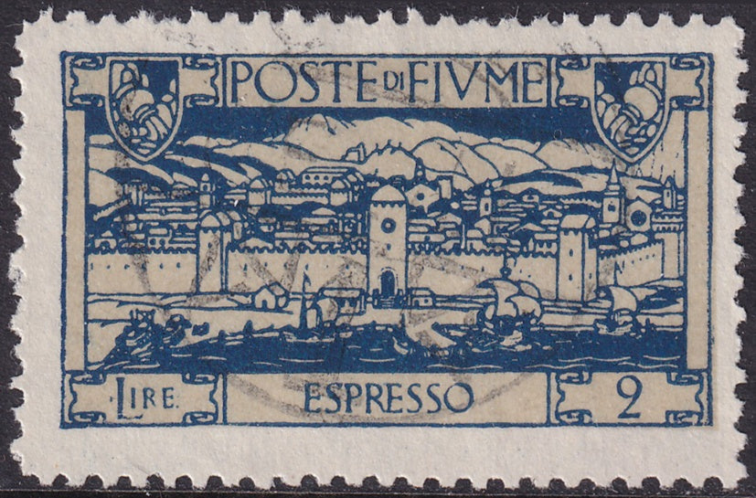 Fiume 1923 Sc E13 express used small centre thin