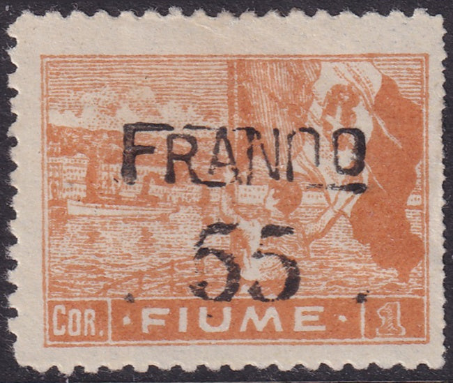 Fiume 1919 Sc 66 MH* rough perfs at right