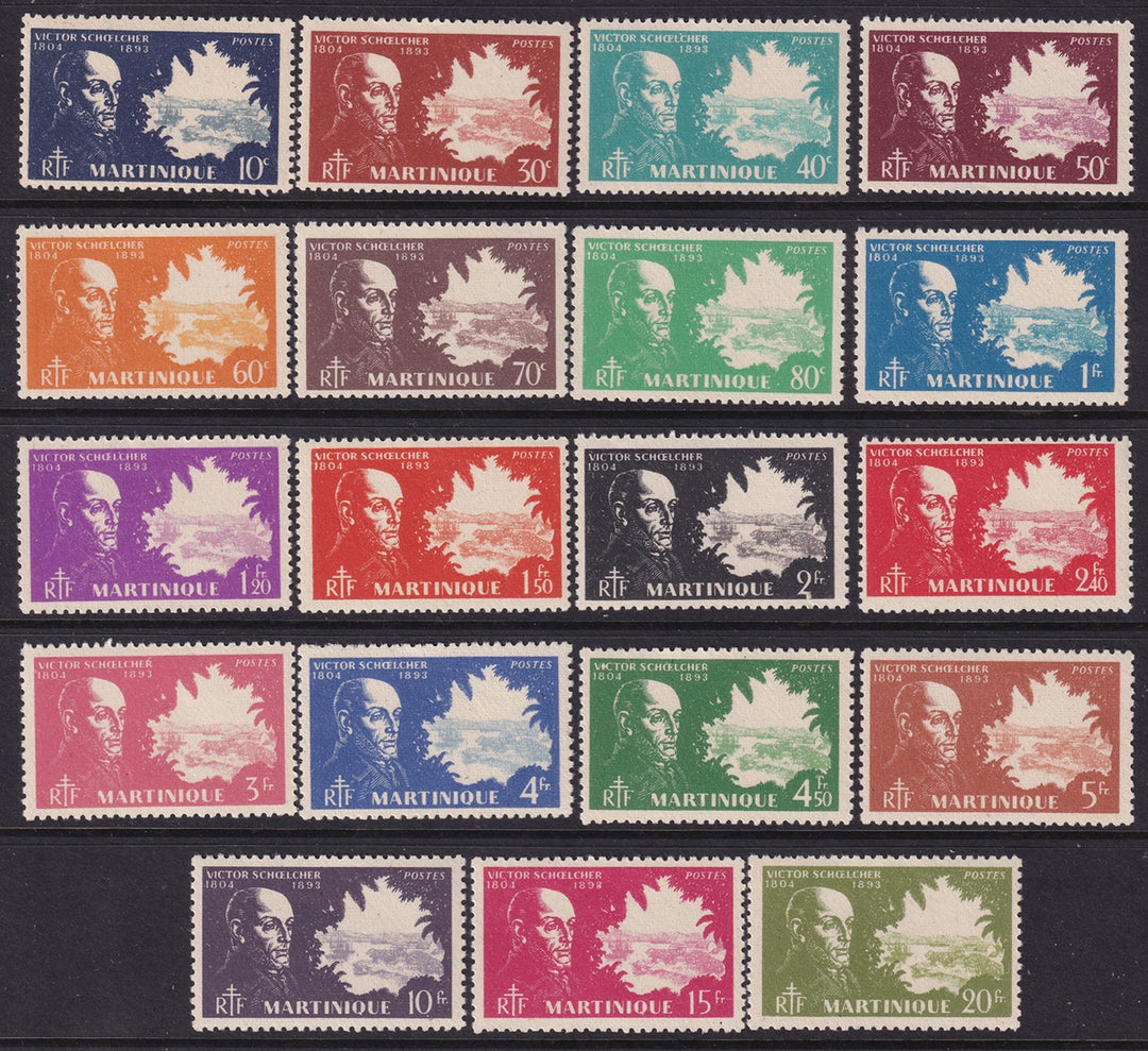 Martinique 1945 Sc 198-216 set MLH*