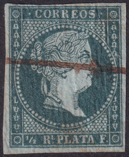 Cuba 1855 Sc 1a used pen cancel