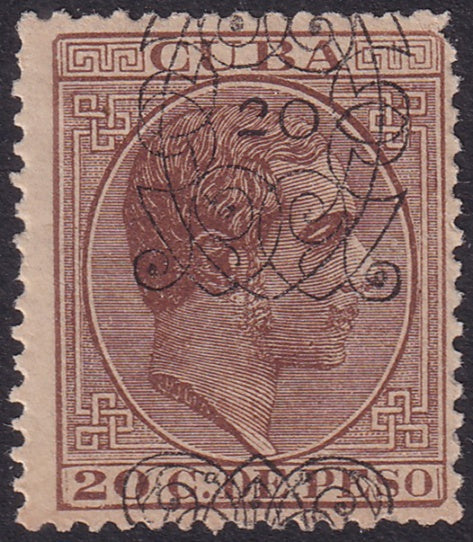 Cuba 1883 Sc 117 MH* streaky gum