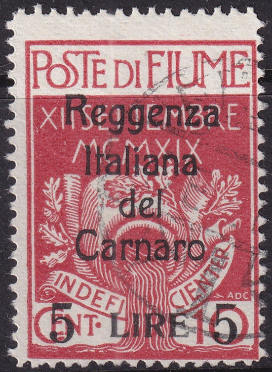 Fiume 1920 Sc 120 used forgery