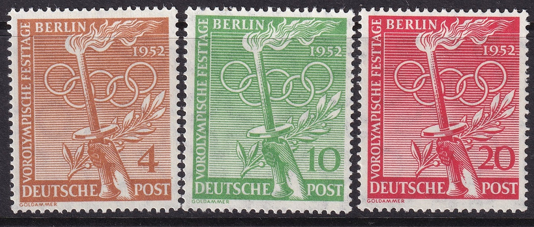 Berlin 1952 Sc 9N81-3 set MNH**