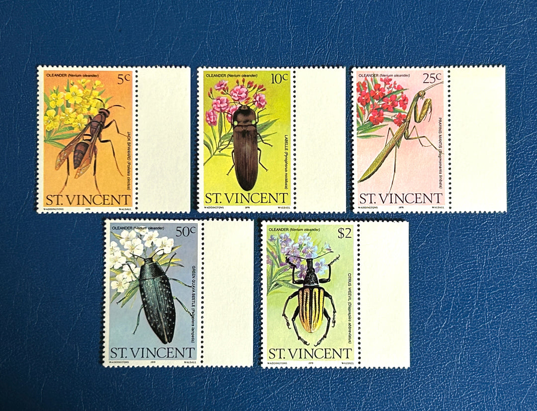 St. Vincent - 1979 - Oleander & Insects - MNH** (fauna)