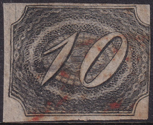 Brazil 1846 Sc 7 used red cancel