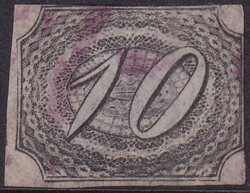 Brazil 1846 Sc 7 used red cancel