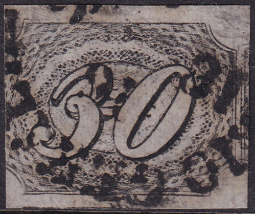 Brazil 1844 Sc 8 used Geral da Corte (Rio de Janeiro) cancel