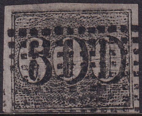 Brazil 1850 Sc 28 used dots in grid cancel