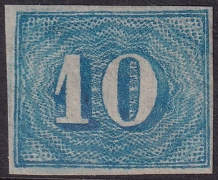 Brazil 1854 Sc 37 MH* partial gum