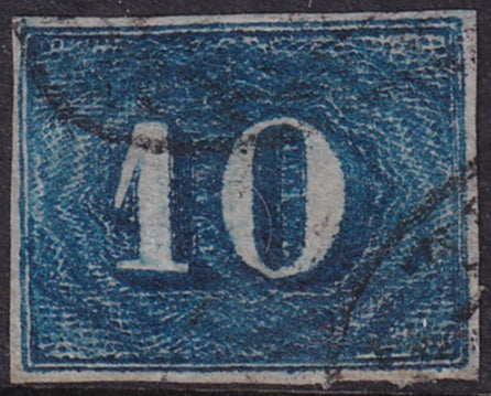 Brazil 1854 Sc 37 used black cancel