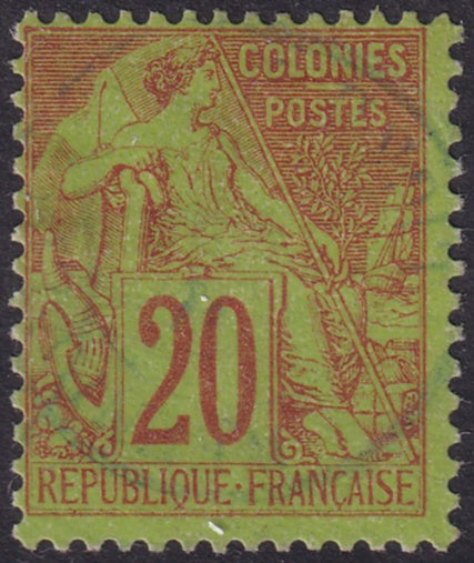 French Colonies 1881 Sc 52 used light cancel