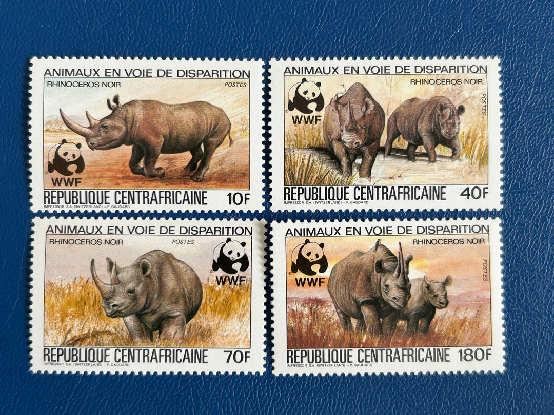 Central African Republic- 1983 - Rhinoceros(fauna) - MNH**