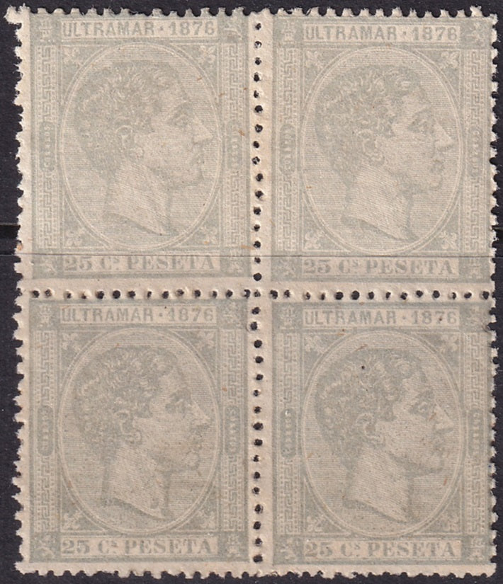 Cuba 1876 Sc 68 block MNH**