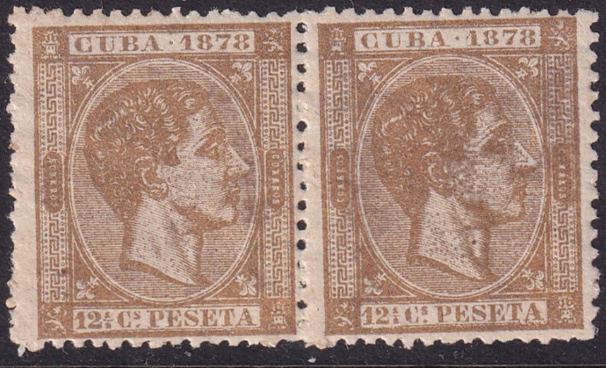 Cuba 1878 Sc 78a pair MNH**