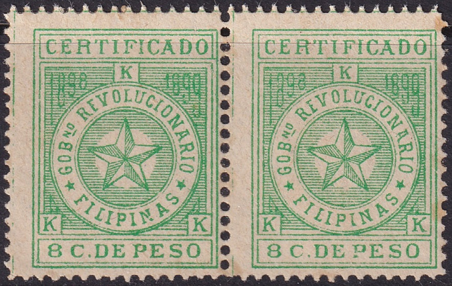 Philippines 1898 Sc YF1 revolutionary pair MNH**