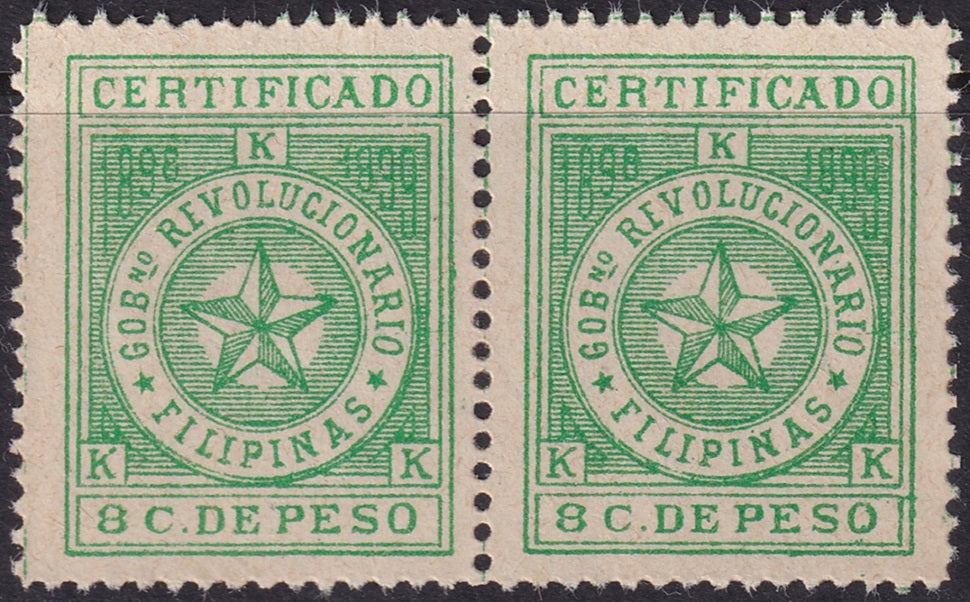 Philippines 1898 Sc YF1 revolutionary pair MLH*