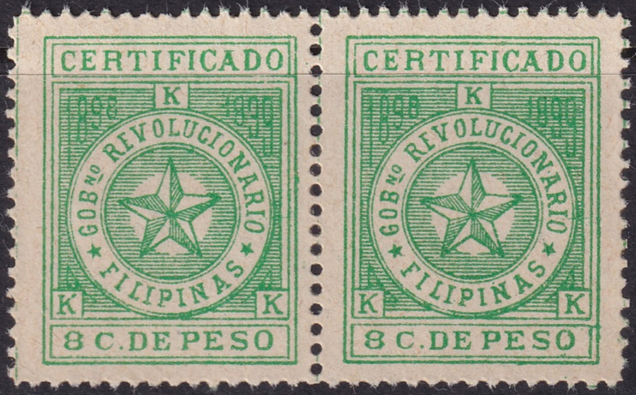 Philippines 1898 Sc YF1 revolutionary pair MLH*