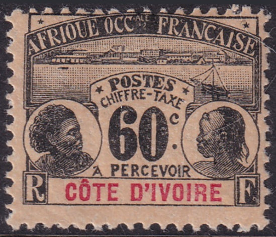 Ivory Coast 1906 Sc J7 postage due MH*