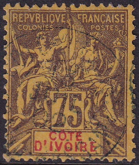 Ivory Coast 1892 Sc 16 used