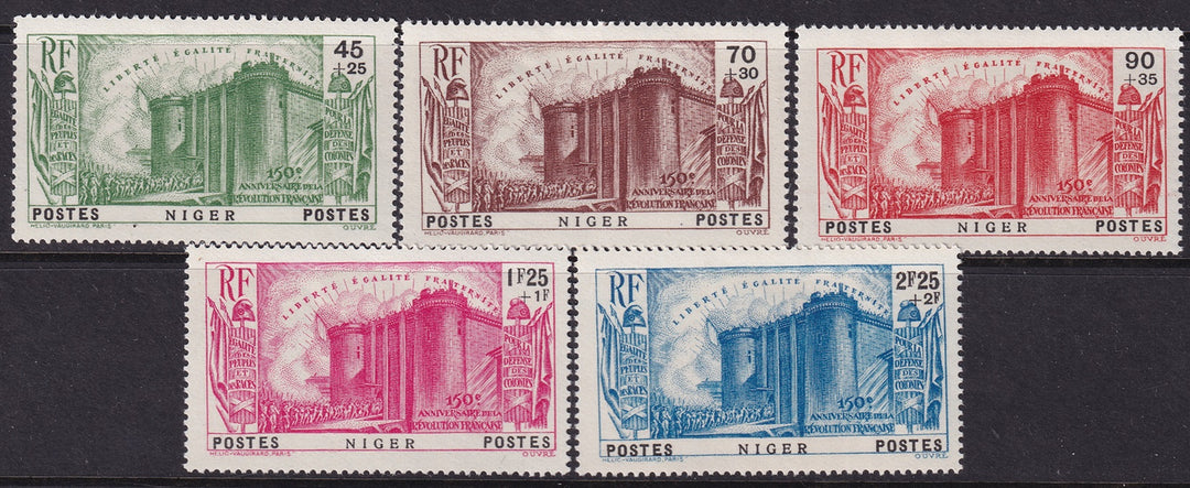 Niger 1939 Sc B2-6 set MH*