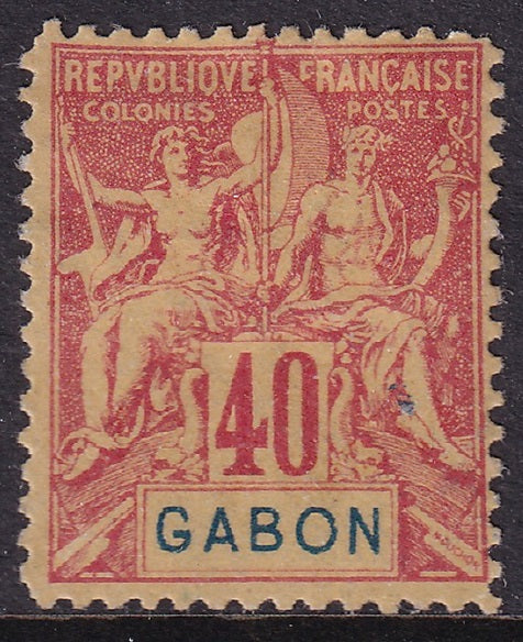 Gabon 1904 Sc 26 MH* heavy hinge