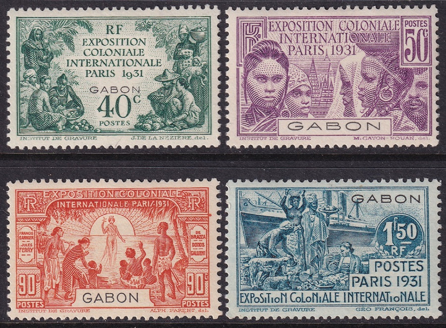 Gabon 1931 Sc 120-3 set MLH*