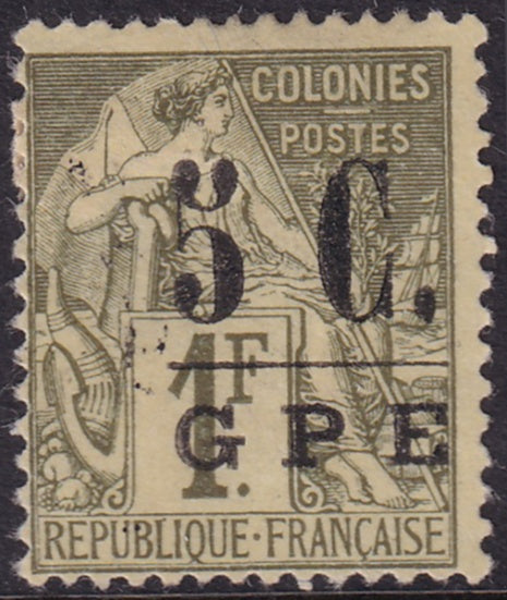 Guadeloupe 1891 Sc 11 used light cancel