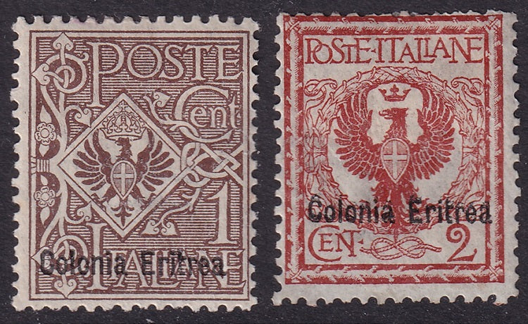 Eritrea 1903 Sc 19-20 MH* heavy hinging