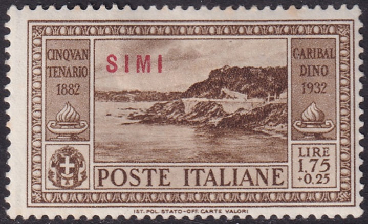 Italy Aegean Simi 1932 Sc 24 MH* top perf toning