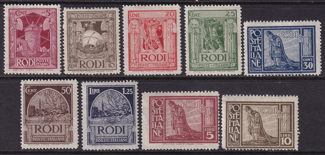 Italy Aegean Rhodes 1932 Sc 55-63 set MLH*