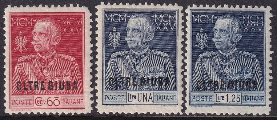 Oltre Giuba 1925 Sc 21-3 set MLH* some gum crazing