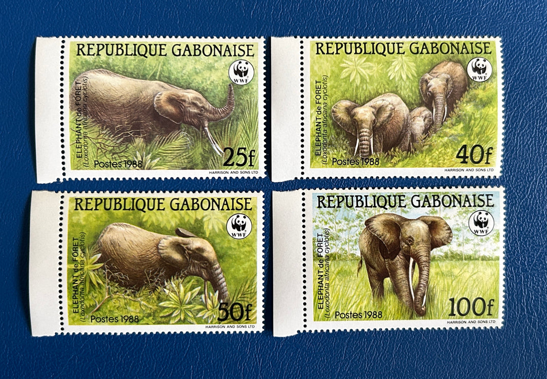 Gabon - 1988 - Elephants (Fauna) - MNH**