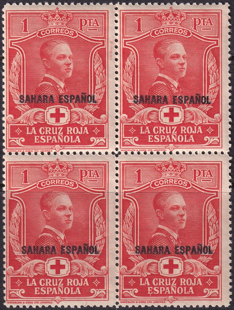 Spanish Sahara 1926 Sc B10 block MNH**