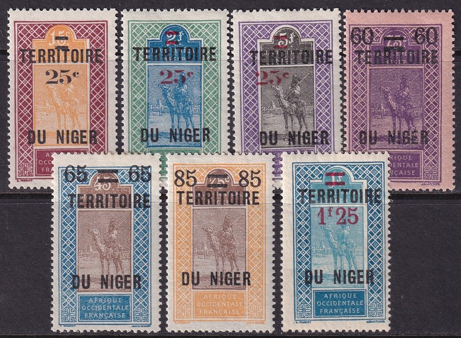 Niger 1922 Sc 22-8 set MH*