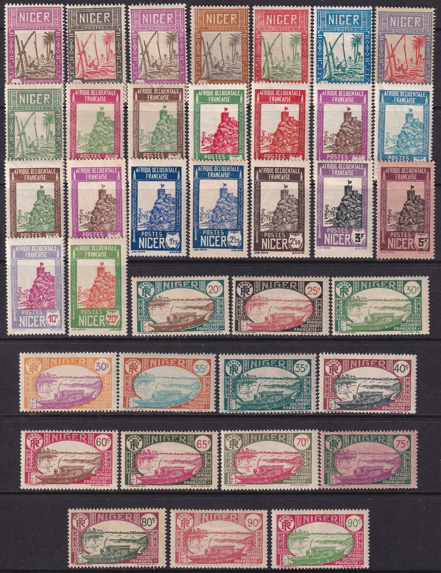 Niger 1926 Sc 29/72 partial set MH* 37 values