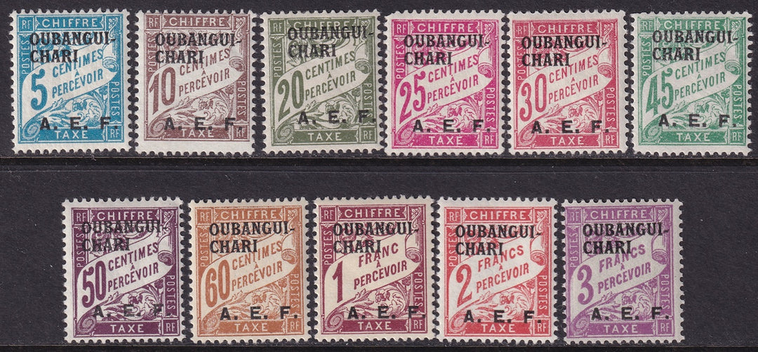 Ubangi-Shari 1928 Sc J1-11 postage due set MLH*
