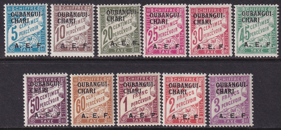 Ubangi-Shari 1928 Sc J1-11 postage due set MLH*