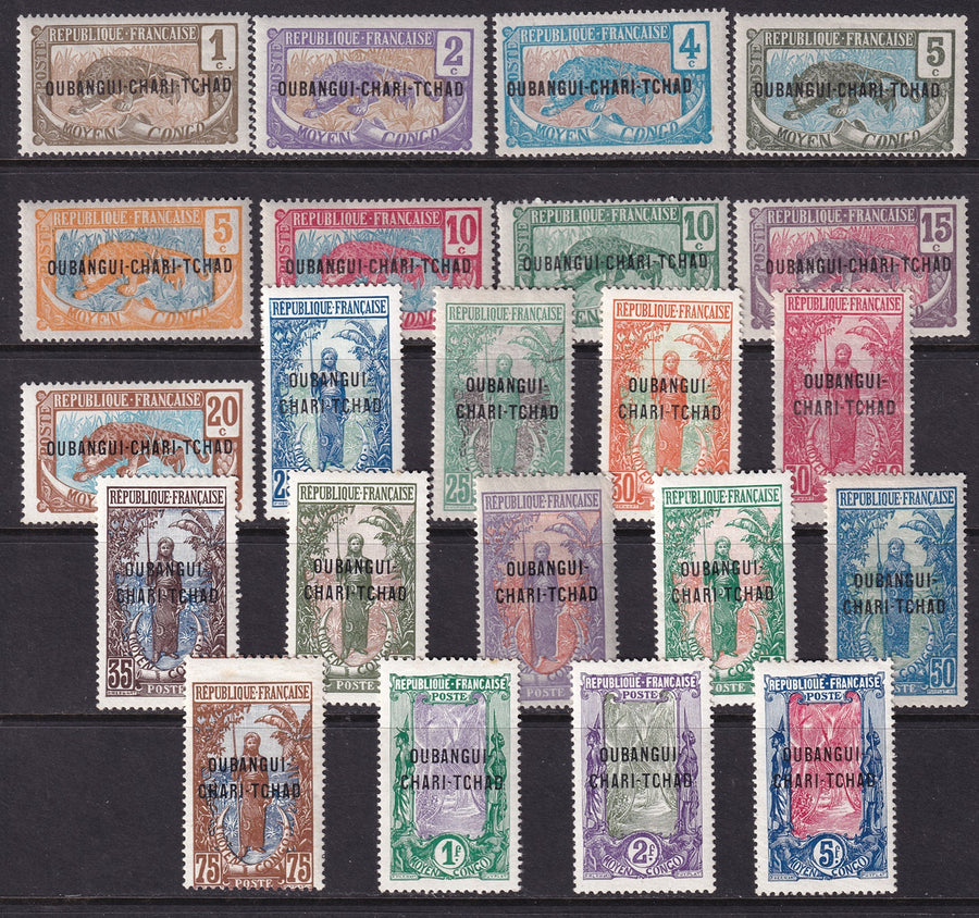 Ubangi-Shari 1915 Sc 1-22 complete set MLH* 22 values