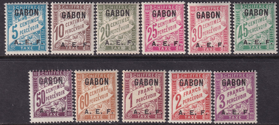 Gabon 1928 Sc J1-11 postage due set MLH*