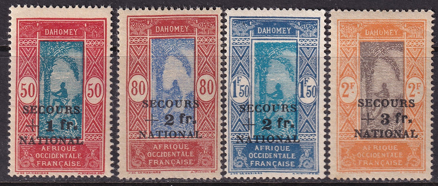 Dahomey 1941 Sc B8-11 set most MLH*