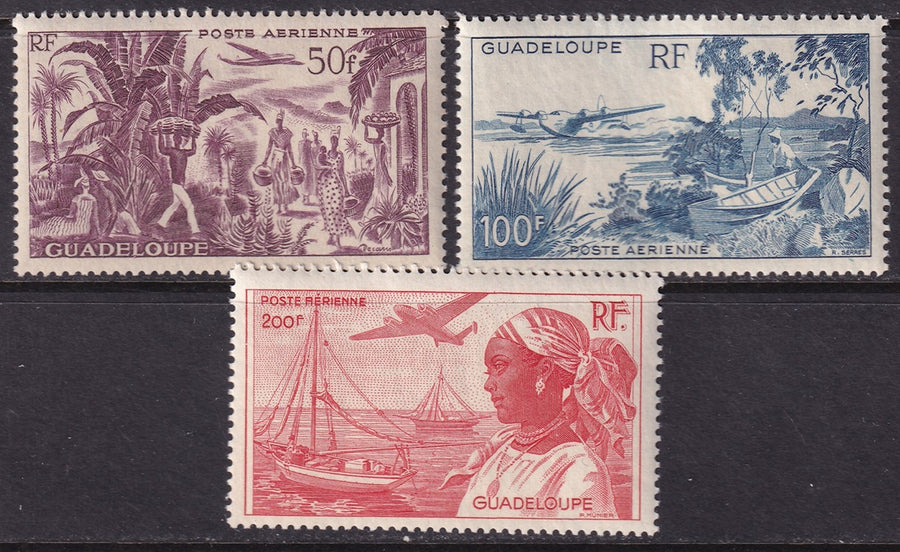 Guadeloupe 1947 Sc C10-2 air post set MLH*